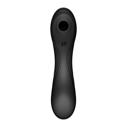 Вакуумний вібратор для клітора силіконовий чорний Satisfyer Curvy Trinity 4 - 4