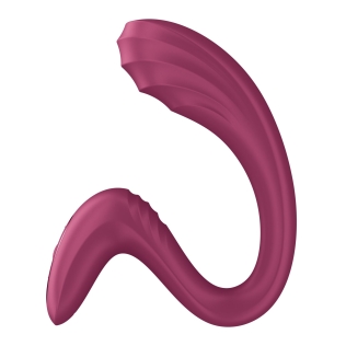 Вагинально-клиторальный вибратор красный Satisfyer G for Goddess 3 Wine Red 2 мотора
