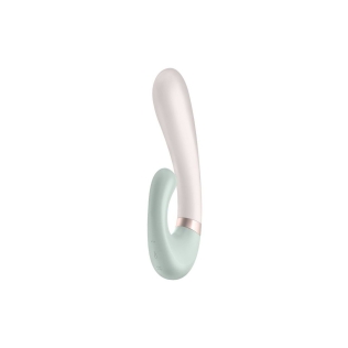 Вибратор кролик для стимуляции клитора и зоны G силиконовый бирюзовый Satisfyer Heat Wave