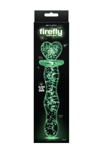 Фалоімітатор скляний прозорого кольору NS Novelties Firefly glass heart - 3