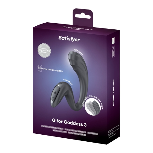 Вагинально-клиторальный вибратор темно серый Satisfyer G for Goddess 3 Dark Grey 2 мотора - 6