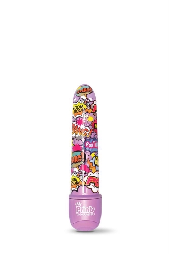 Міні-вібратор з барвистим принтом Global Novelties Prints Charming Pop Tease - 2