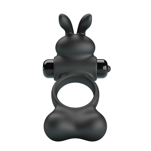 Эрекционное виброкольцо на член черное LYBAILE Pretty Love YUSUF Vibrate Penis Ring - 3