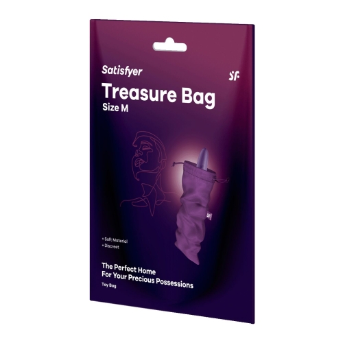 Мішечок для зберігання іграшок фіолетового кольору Satisfyer Treasure Bag розмір M - 3