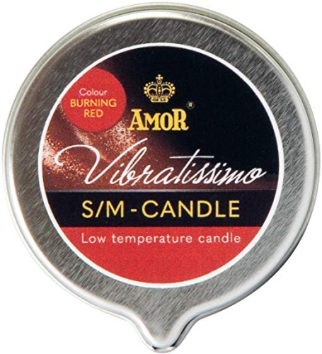 Масажна свічка яскраво-червоного кольору Amor Vibratissimo Crazy 50 мл - 4