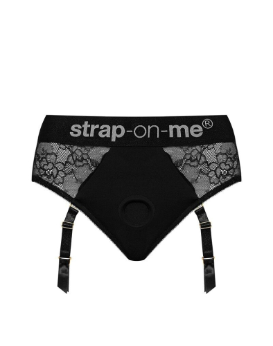 Мереживні труси для страпона з підв'язками для панчіх Strap-On-Me DIVA HARNESS XL - 3