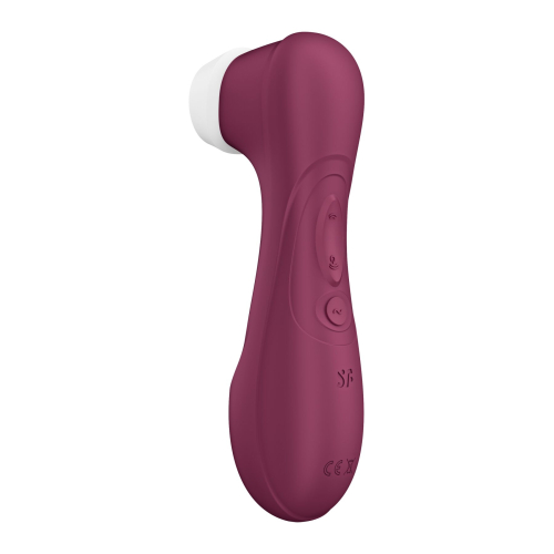 Вібратор з вакуумною стимуляцією клітора червоного кольору Satisfyer Pro 2 Generation 3 with Liquid Air Wine - 4