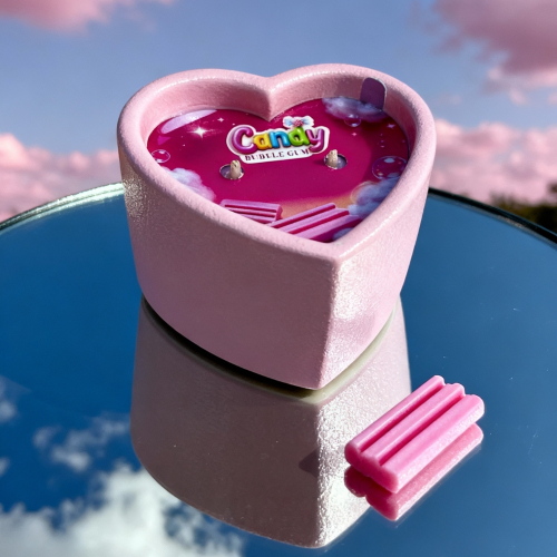 Масажна свічка у формі серця з ароматом жуйки Candy Bubble Gum 70 мл - 13