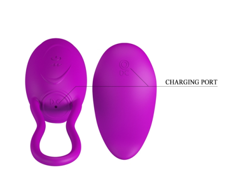 Виброяйцо с пультом ДУ фиолетовое PrettyLove - DAVE 12 Functions - 9