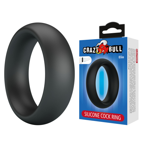 Ерекційне кільце на член силіконове чорне LYBAILE Crazy Bull Elio - 1