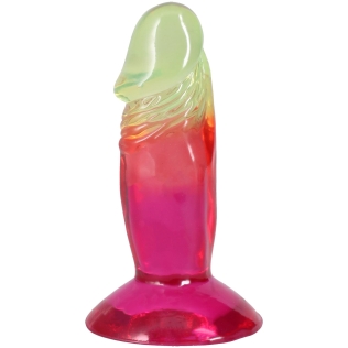 Фалоімітатор реалістичний на присосці райдужний Doc Johnson Crystal Jellies - 4.5