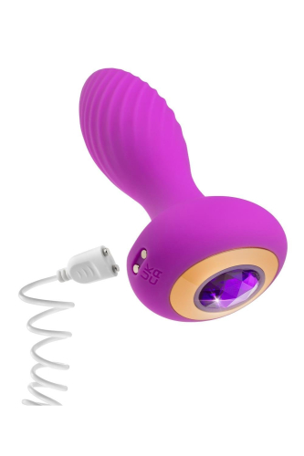 Анальний вібратор кольору фуксія з камінчиком Blush Oh My Gem Charm Amethyst - 4