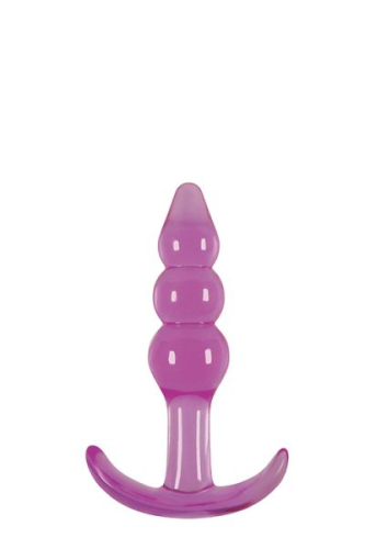 Анальный плаг с ручкой якорем фиолетовый JELLY RANCHER T-PLUG RIPPLE - 1