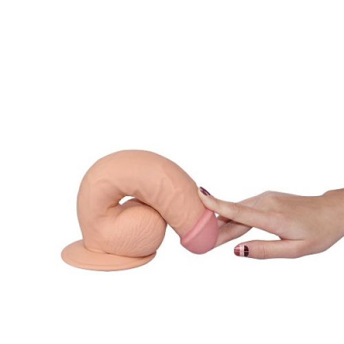 Реалістичний 16,5 / 4,4 см фалоімітатор з присоскою Lovetoys Soft Dude - 2