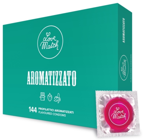 Презерватив желтого цвета с ароматом банана Love Match Arromatizato 1 штука - 2
