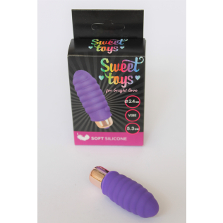 Міні вібратор силіконовий для клітора SWEET TOYS Фіолетовий L 5,3 см d 2,4 см зі знімною вібропулею