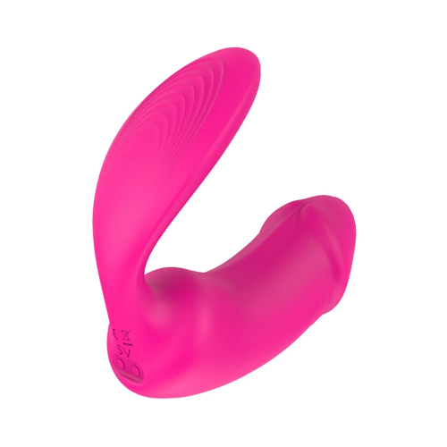 Подвійний вагінально-кліторальний вібратор з рожевим пультом Dream Toys Essentials - 20