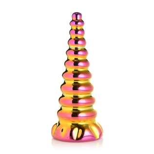 Фэнтезийный фаллоимитатор радужный стеклянный Creature Cocks Twilight Rainbow Dildo