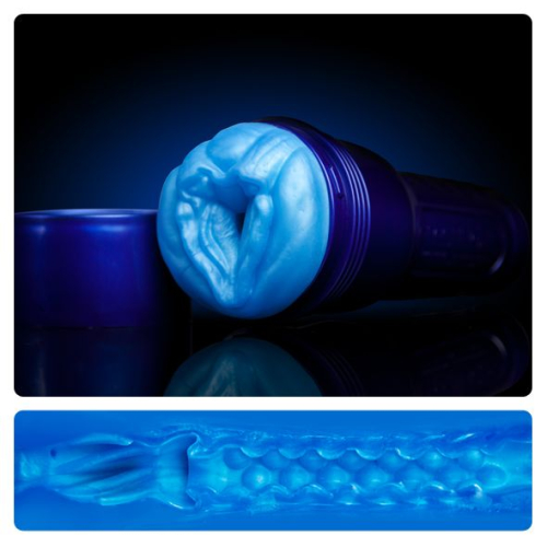 Мастурбатор у колбі Вагіна синього кольору Fleshlight Freaks Alien - 3