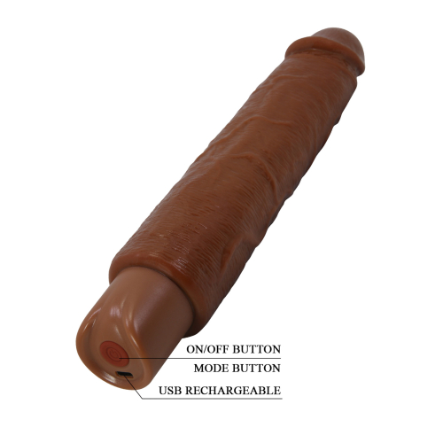 Вибратор реалистик коричневый Lybaile Pretty Love Soren Realistic Vibrating Dildo - 9