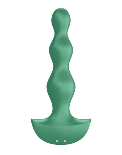 Анальний 12/3, 2 см стимулятор-намистини з двома моторами Satisfyer Lolli-Plug 2 (green) Пробка Лоллі - 5