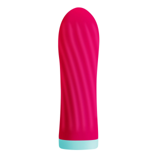 Віброкуль з ребристою поверхнею для клітора яскраво-рожева S Pleasures Bullets Twist &amp;amp; Shout Cerise