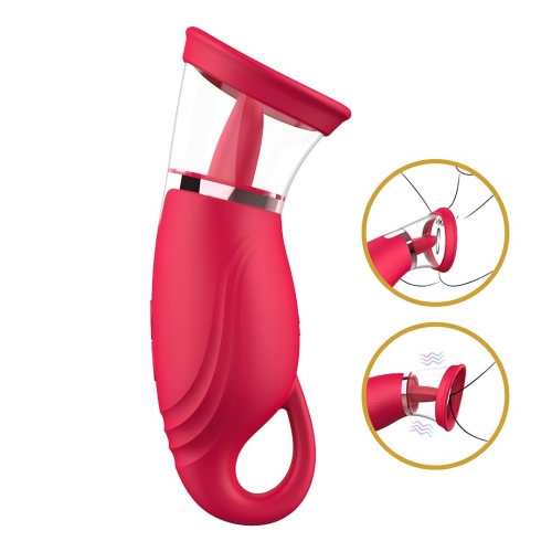 Вакуумный стимулятор з язычком Erospace Licking Tongue Suction Vibrator Sweet Play A18 - 10