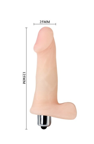 Невеликий реалістичний вібратор тілесного кольору Slick Pleasure - 5