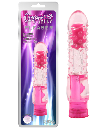Вібратор гелевий рожевий Chisa Pleaser - 1