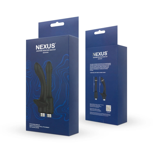 Набір насадок для анального душу чорного кольору Nexus Beginner Shower Douche Duo Kit 2 штуки - 9