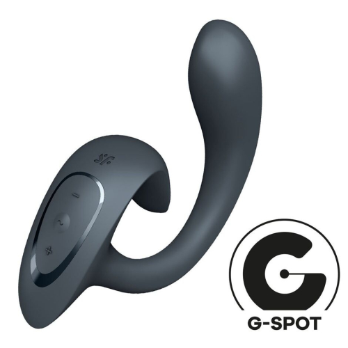 Вібратор для точки G та з відростком для клітора сірого кольору Satisfyer G for Goddess 1 - 1