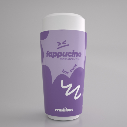 Мастурбатор анус у вигляді склянки кави з кришкою тілесний CRUSHIOUS FAPPUCINO - 2