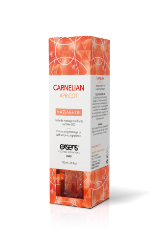 Массажное масло с семянами подсолнечника и кунжута Exsens Organic Massage Oil Carnelian Apricot 100 мл - 4