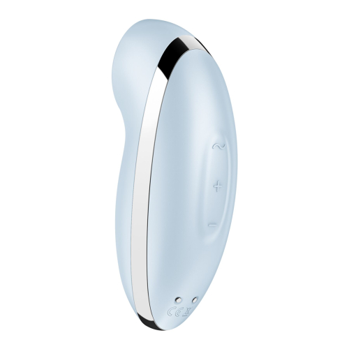 Вібратор Пульсатор для стимуляції клітора блакитного кольору Satisfyer Tap &amp;amp; Climax 2 - 5