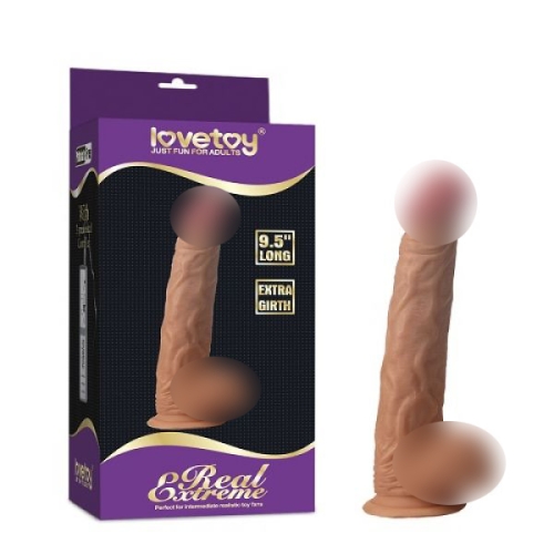 Фаллоимитатор с венами на присоске телесный Lovetoy - 1