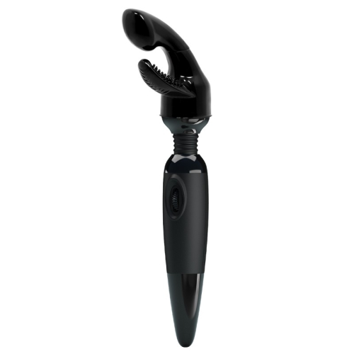 Вібромасажер Ванд з універсальним насадкою чорного кольору Baile Sensual Massager - 3