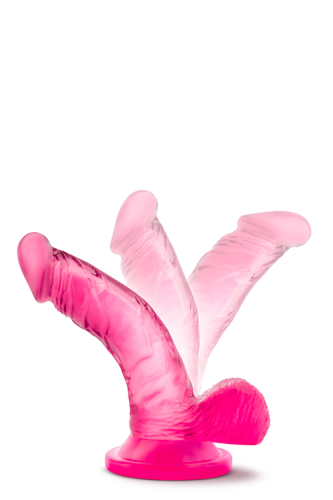 Фалоімітатор на присоску зі стимуляцією точки G рожевий NATURALLY YOURS 4INCH MINI COCK - 3