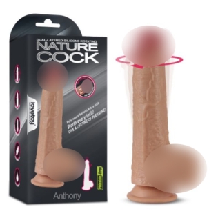 Обертовий двошаровий фалоімітатор реалістичний з присоскою Lovetoy Dildo Anthony