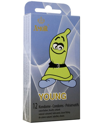 Презервативи з натурального високоякісного латексу Amor Young 12 штук - 1