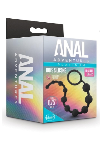 Силіконові анальні кульки чорні Blush Anal Adventures - 6