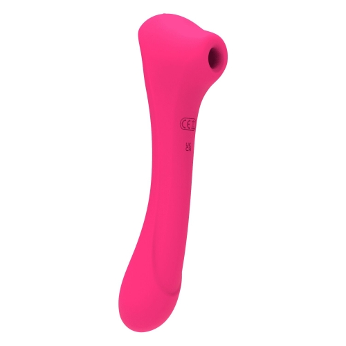 Вибратор и вакуумный клиторальный стимулятор 2 в 1 розовый Alive New Midnight Quiver Magenta - 3