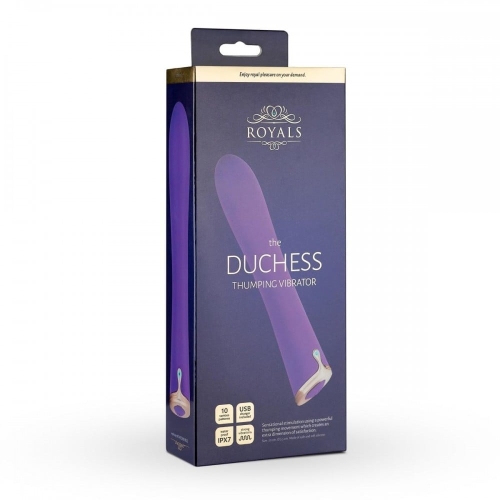 Вибратор вагинальный силиконовый фиолетового цвета EasyToys Royals - 5