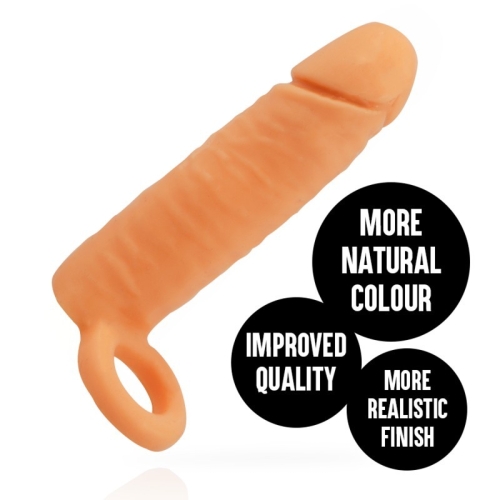 Удлиняющая насадка на член реалистичная с петлей телесная Addicted Toys Extend Your Penis - 2