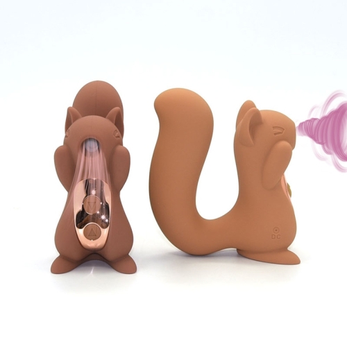 Вибратор вакуумный для клитора в форме белочки бежевый Sweet Em - 7