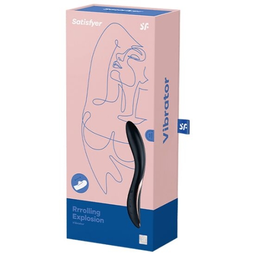 Вібростимулятор точки G з масажуючою кулькою чорний Satisfyer Rrrolling Explosion - 7