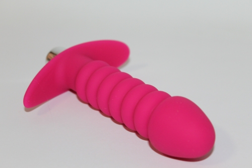 Втулка анальна з вібрацією Sweet Toys L 115 мм D 30x25 мм, колір яскраво-рожевий - 3