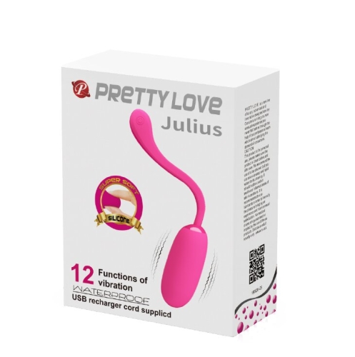 Віброяйце PrettyLove Julius Фуксія - 12