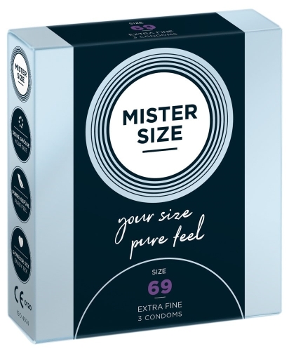 Презервативи Mister Size 69 mm (мм) 3 штуки Містер Сайз - 1