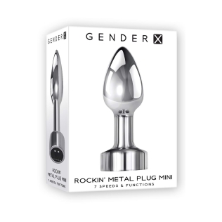 Анальная вибропробка металлическая серебристая Gender X Mini