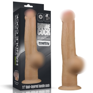 Двухслойный фаллоимитатор из силикона реалистичный на присоске Lovetoy